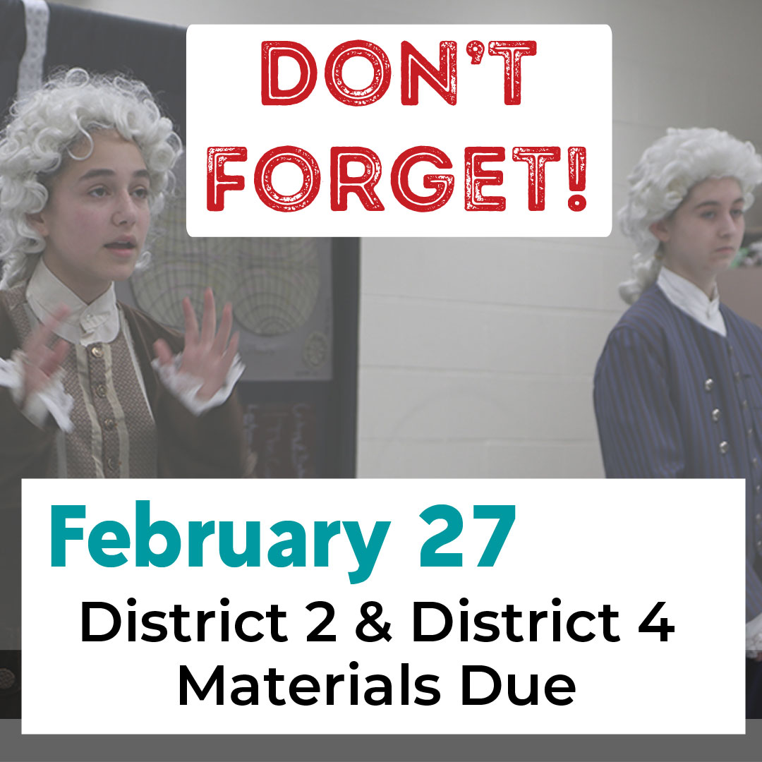 Check your contest website for deadlines and instructions. Find your contest website at hsmichigan.org/.../michigan..….  
#mihistoryday2023