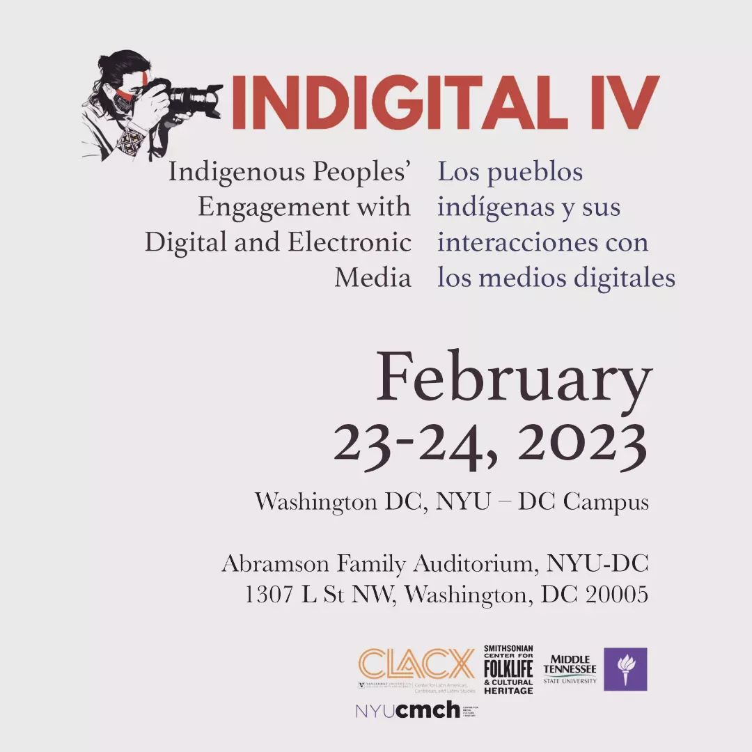 MapucheMemoria's tweet photo. 23-24 feb en Washington DC, se llevará a cabo el cuarto encuentro INDIGITAL sobre pueblos indígenas y medios digitales. Entre las voces presentes del mundo mapuche estarán @ange_cayuman Francisco Huichaqueo y @enriqueantileo. Más info en https://t.co/mdZ4oLfJDm https://t.co/G1VInhZLAs