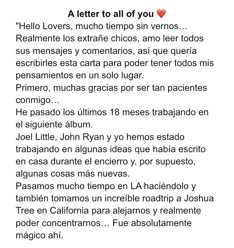 nhtoursdaily's tweet photo. “A letter to all of you ❤️”

From: @NiallOfficial 
To: Todxs nosotrxs 

(Completa en español) #THISSHOW https://t.co/HMAOYuzZ7H