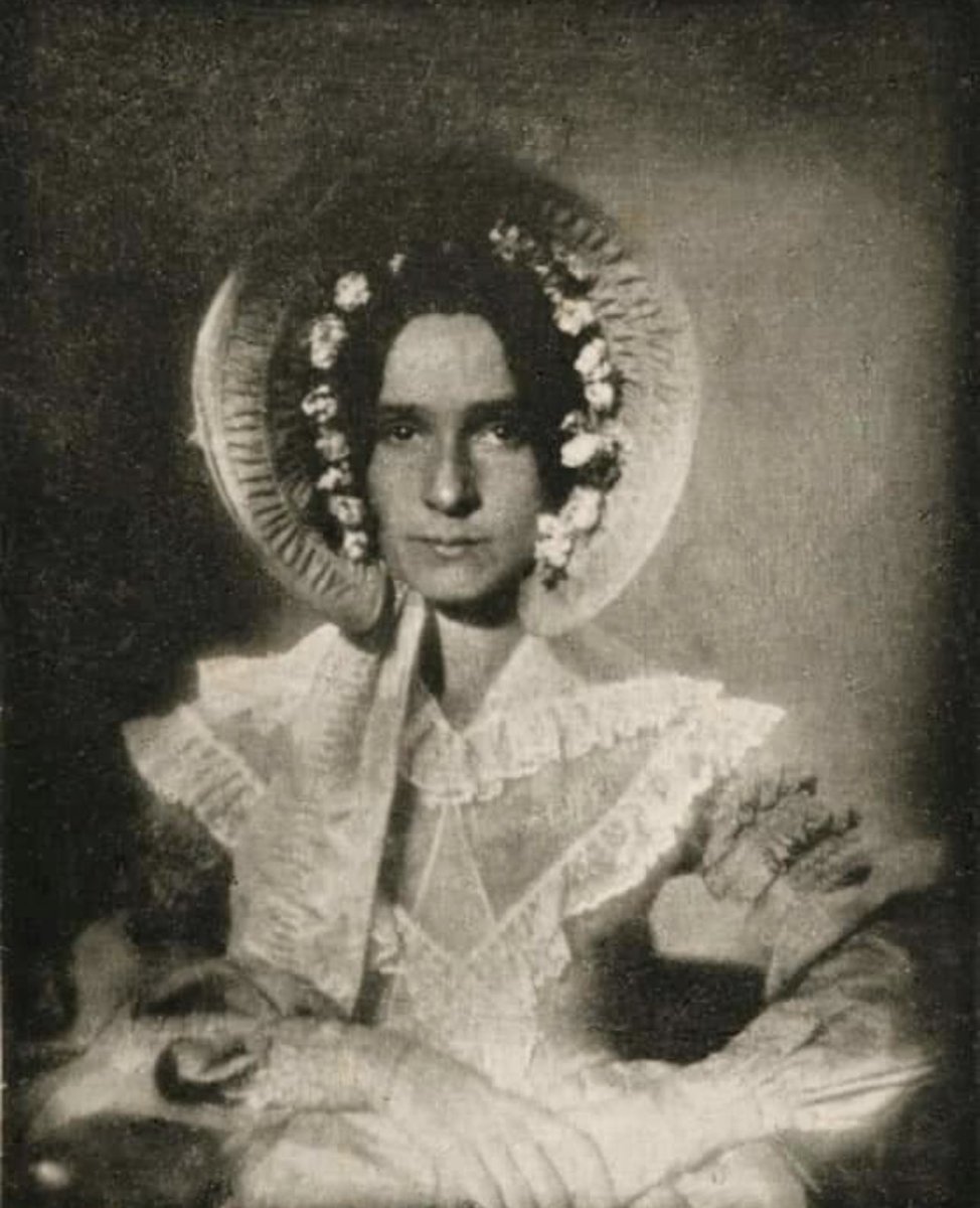Below is the first known picture ever taken of a woman. Her name is Dorothy Catherine Draper. The daguerreotype was made in the summer of 1840 by Dorothy’s brother, John William Draper, on the roof of New York University, where he worked as a chemistry professor.

John powdered
