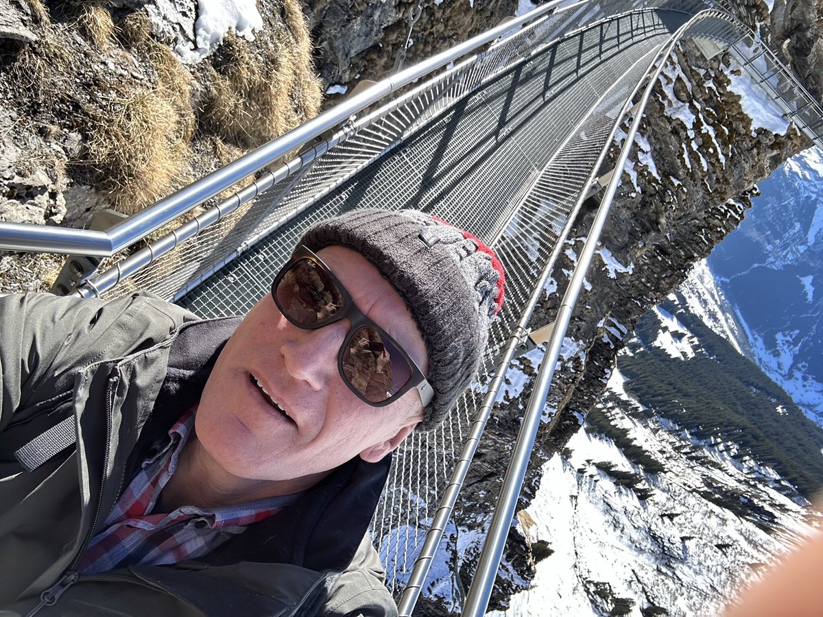 theneilpowell's tweet photo. Lovely day in Grindlewald and up on the cable car to Firstt Mountain and knee trembling walk round the side of the mountain #grindlewald #Switzerland #amazing https://t.co/XpBPTevhzC