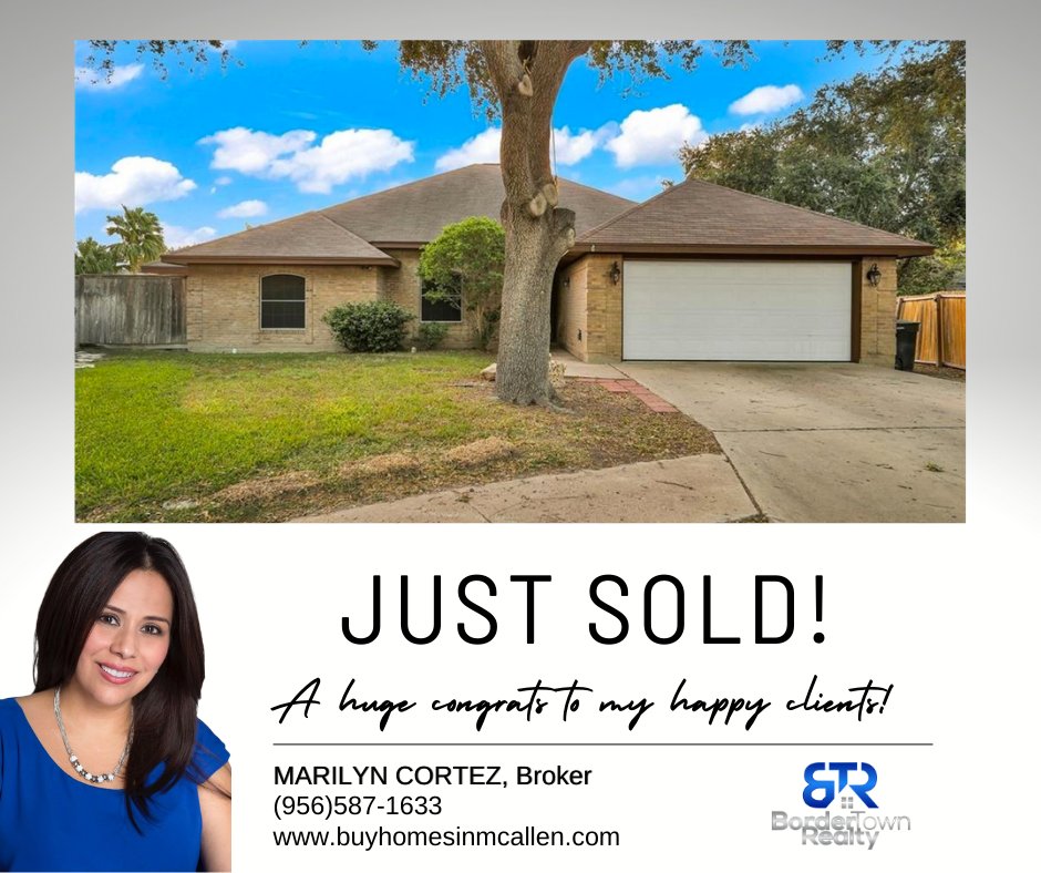 🎉🎉 SOLD 🎉🎉

7313 N 32nd Street, McAllen, Texas 78504
Looking to buy, sell, or invest in real estate? 📲 Call our office we can help! 956-330-9330 or visit our website.
buyhomesinmcallen.com 💻

#JustSold #bordertownrealty #RGV #RioGrandeValley #happybuyer #home #realtor