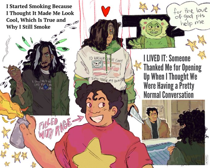 drew some of my fave freaks and weird little guys <3 