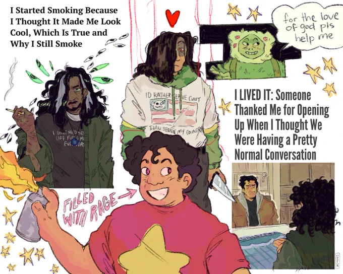 drew some of my fave freaks and weird little guys <3 