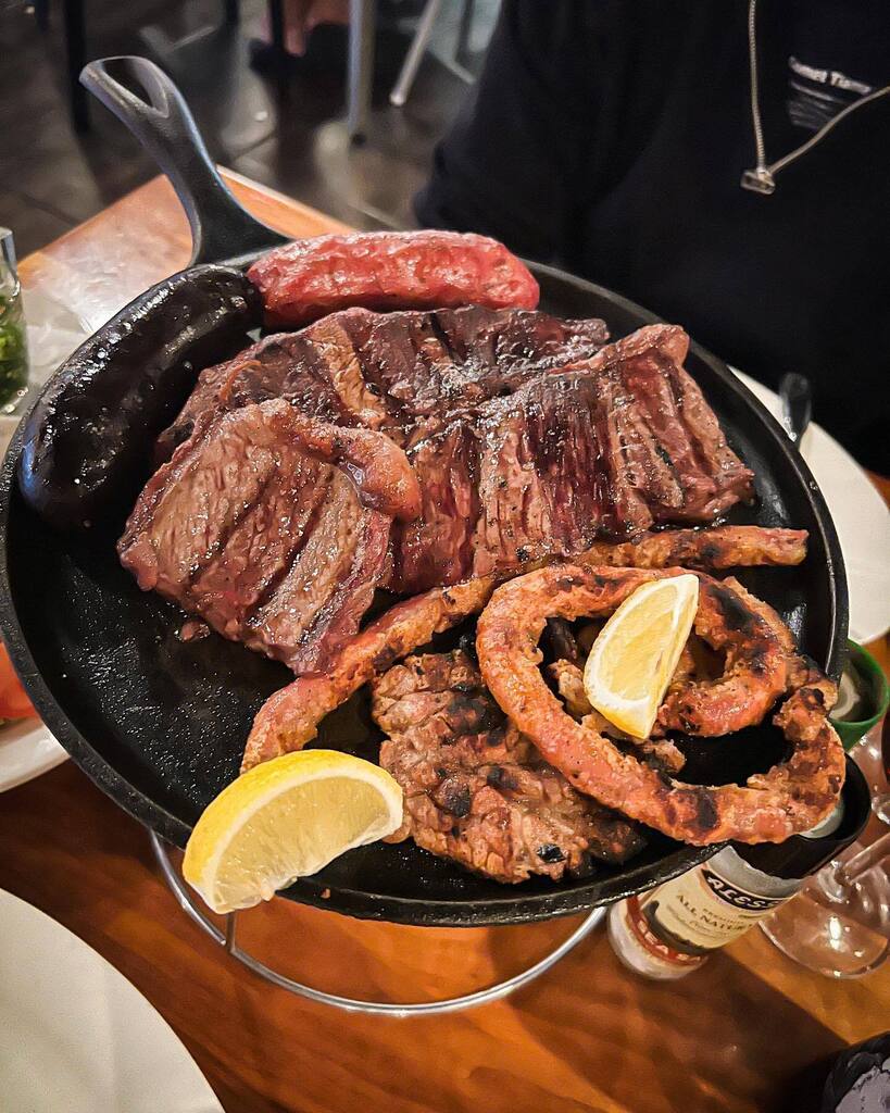 piox_tweets's tweet photo. I hadn’t come to Las Vacas Gordas in probably 10 years now so I was excited to try this newer incarnation of the restaurant. 
This is their parillada for one. I like the common grill these restaurants tend to use to serve the food but this cast iron pan is fine too. The morc… https://t.co/byyqWkyEdH