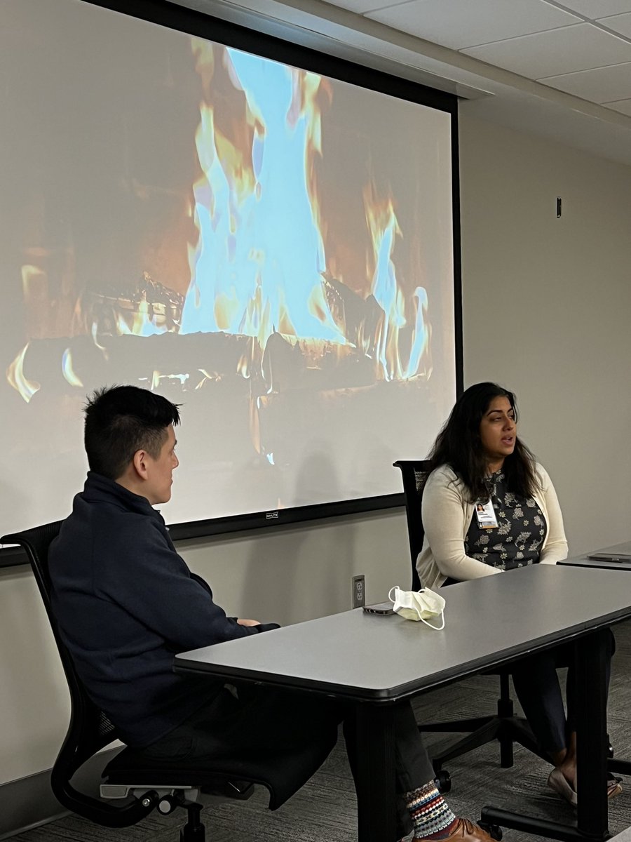 Emory Midtown welcomes @EmoryDeptofMed IM Program Director @ReenaHem to a fireside chat to share her journey into her new role and other words of wisdom with the residents at #EUHM