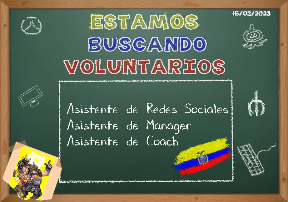 ¡Estamos buscando voluntarios para unirse a nuestra selección!

¡Cualquiera puede postularse siempre que tenga pasión por Overwatch, los e-sports y un espíritu de aprendizaje!

Formulario de postulacion:  forms.gle/85vK2BYkQ64X4M…