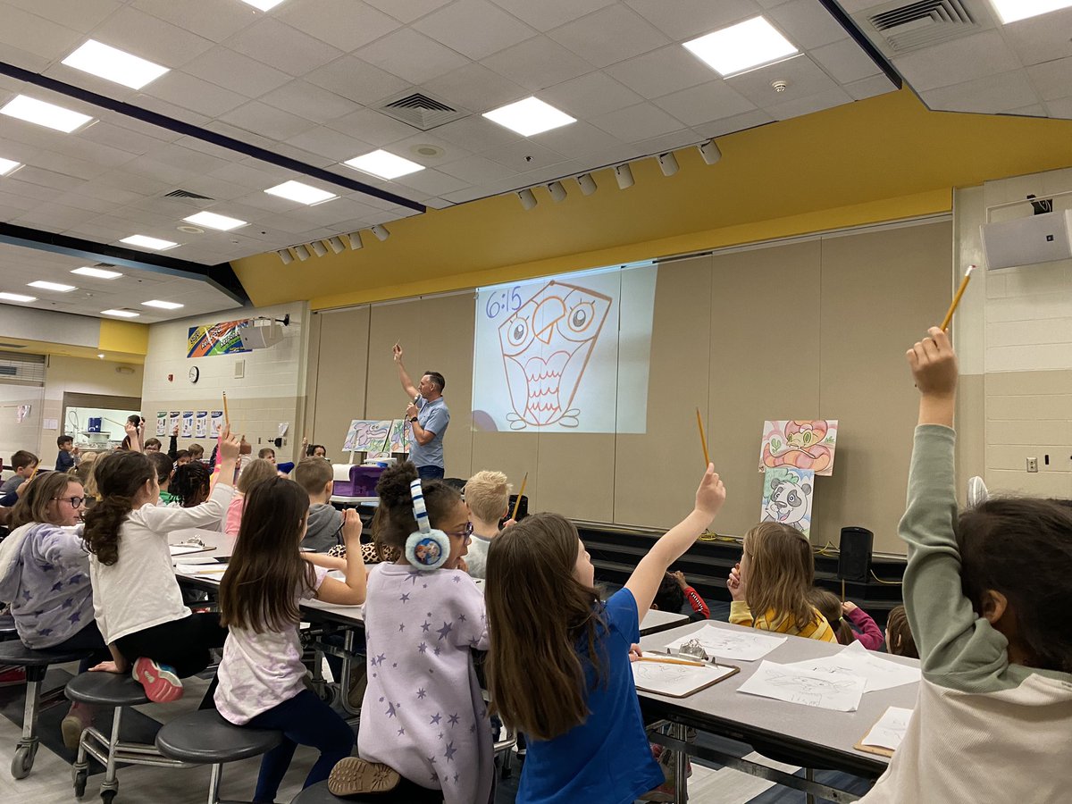 fuchs_britney's tweet photo. We had so much fun drawing with @KyleTiernan today! Thank you for coming! @SunflowerSMSD @SunflowerPTALen @theSMSD https://t.co/zzvf57yxg2