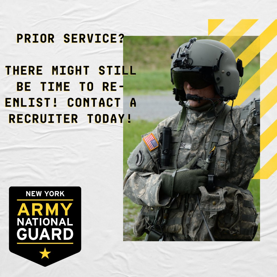 NationalGuardNY's tweet image. It's not too late to get back in!
.
.
.
#goguard #reenlist #army #nationalgaurd