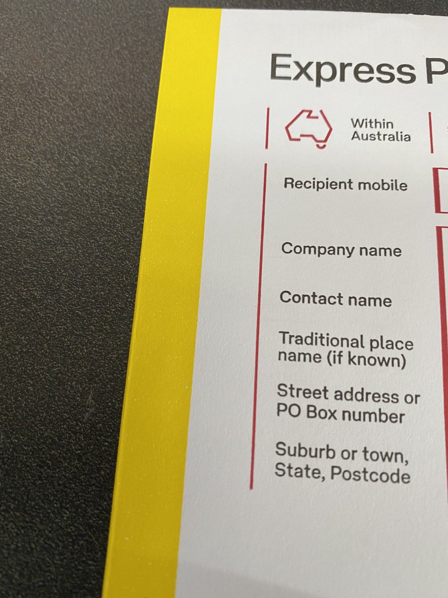 Does Australia Post really believe people sending registered mail have any idea about question 4