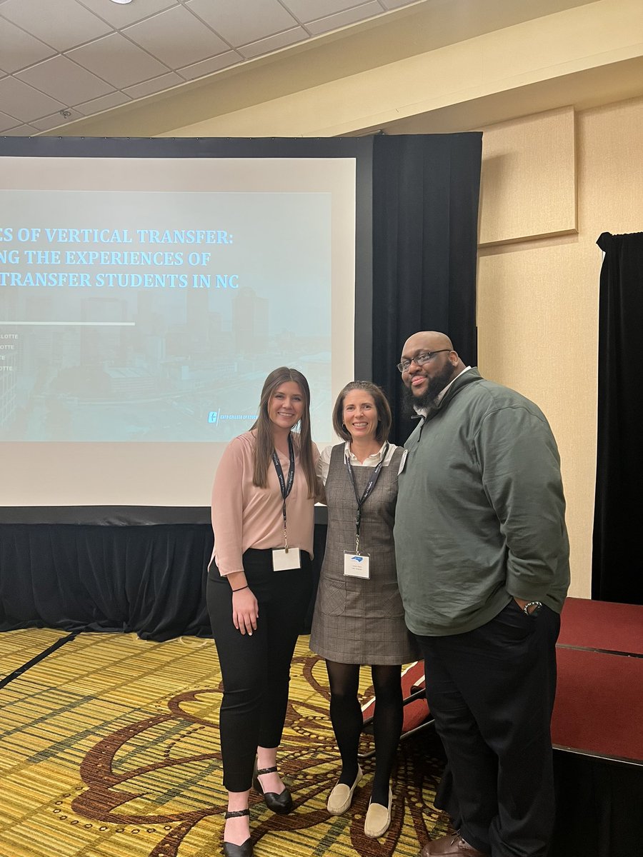Carmen Serrata, PhD (@lightdelcarmen) on Twitter photo <a href="/UNCC_HigherEd/">UNC Charlotte Higher Education Programs</a> doctoral students Tynsley Gilchrist, Lauren Slane, & Jamar Whitfield presenting on diverse vertical transfer experiences at the #ncare2023 conference. A rock star research team 💫 <a href="/UNCC_HigherEd/">UNC Charlotte Higher Education Programs</a> doctoral students Tynsley Gilchrist, Lauren Slane, & Jamar Whitfield presenting on diverse vertical transfer experiences at the #ncare2023 conference. A rock star research team 💫
