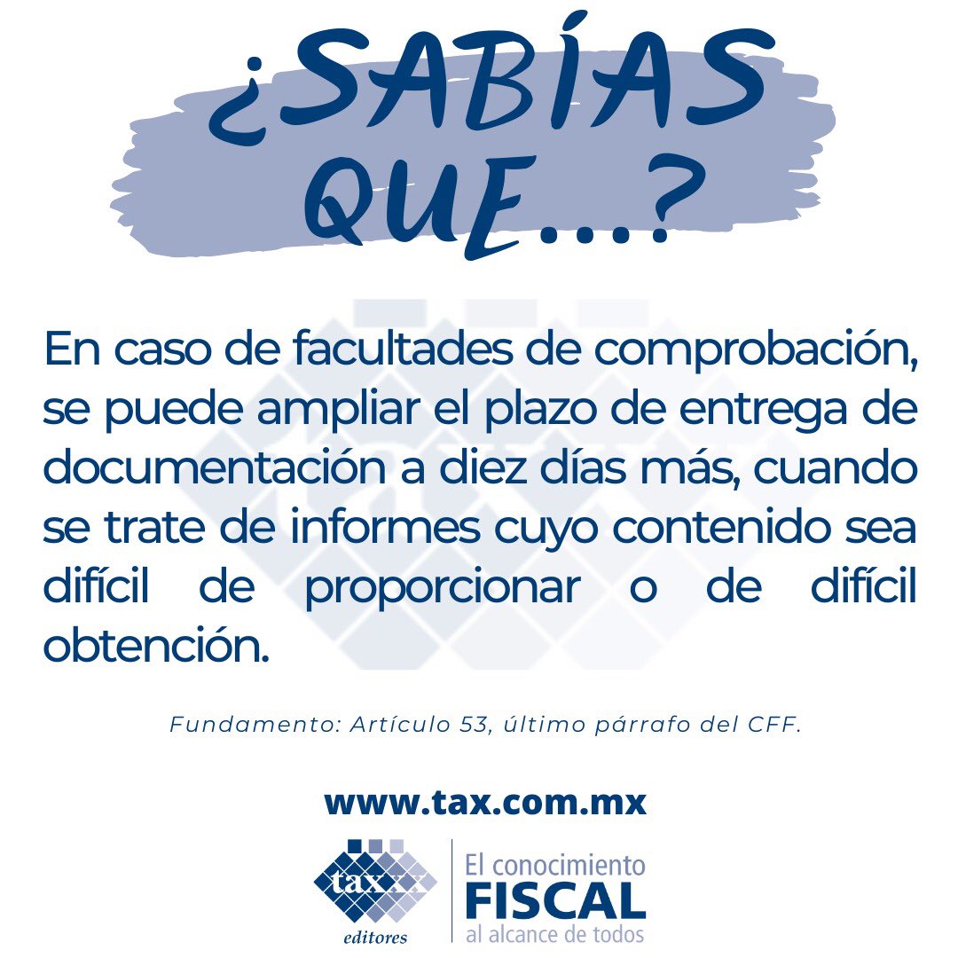 TaxEditoresU's tweet photo. #SabiasQue #Fiscal #Contable https://t.co/au7FvFlq2J