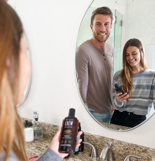 GreatClips's tweet photo. Achieve 2023's hottest #hairtrends with the help of @americancrew products! 🔥 On sale all month long at participating Great Clips salons. 
📸: @coreybrooks34 and Sami Swanson https://t.co/omUyfZR3FM