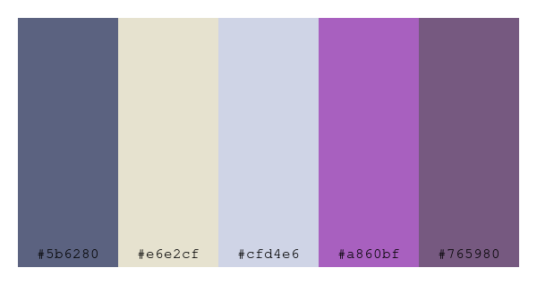 ColPaletteBot's tweet photo. Beep beep, here's a pretty color palette for you!
color-scheme.js parameters used:
- hue: 94
- variation: soft
- colors: #5b6280, #e6e2cf, #cfd4e6, #a860bf, #765980
Have a lovely evening!
#twitterbot #colorpalette #colors #palette #prettycolors https://t.co/9QgecYDdey