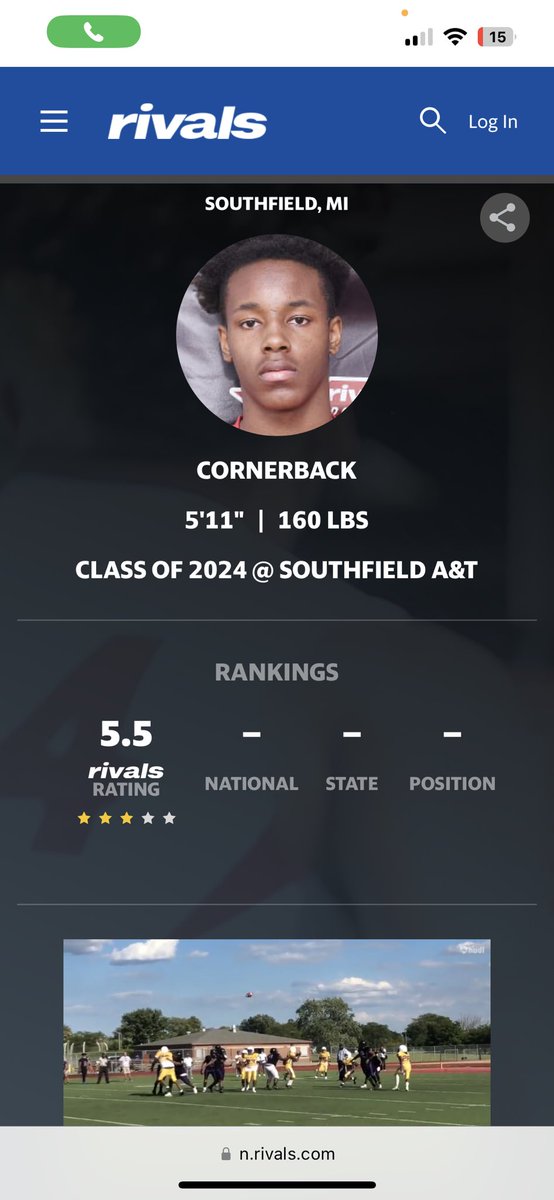 Blessed to be ranked a 3 ⭐️ @Rivals_Clint <a href="/RisingStars6/">Rising Stars Academy</a> <a href="/MIexposure/">Michigan Exposure</a> <a href="/TheD_Zone/">The D Zone</a>