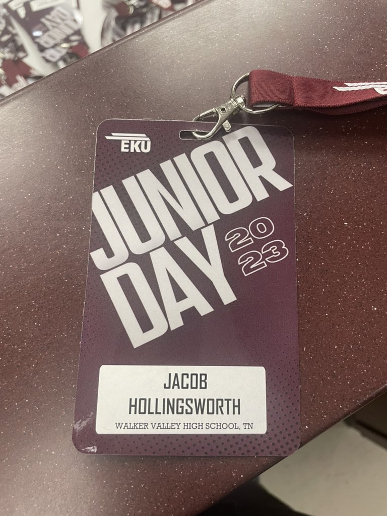 JacobHoll5's tweet photo. Had a great time @EKUFootball today for Junior Day!! @harvey_taylor09 @ashby_brandon @CoachDerekDay @FB_Recruting_WV https://t.co/CyCuTSYrSk
