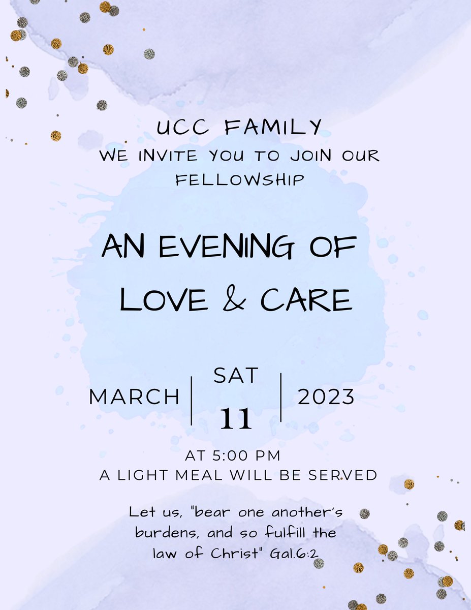 UCCLosAngeles's tweet image. An Evening of Love &amp;amp; Care
3/11 @ 5pm //

This will be a time to share love for God, each other, and our church.

Find more info here:
univcc.org/announcements-…

#LoveAndCare #OneAnother #Love
#UCCFamily #uccLA