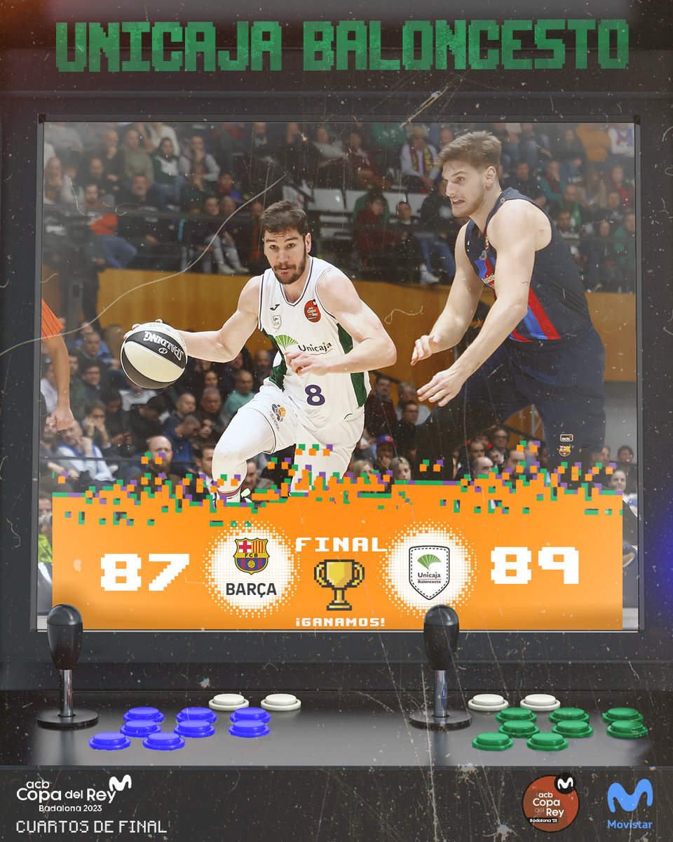 🚨 FINAL. ¡¡¡LA QUE HABÉIS LIADO!!! ¡¡¡A SEMIS!!!

87-89

🏆 1/4 #CopaACB
🆚 <a href="/FCBbasket/">Barça Basket</a> 

💚💜 #YoSoyDelUnicaja #UnicajaLive