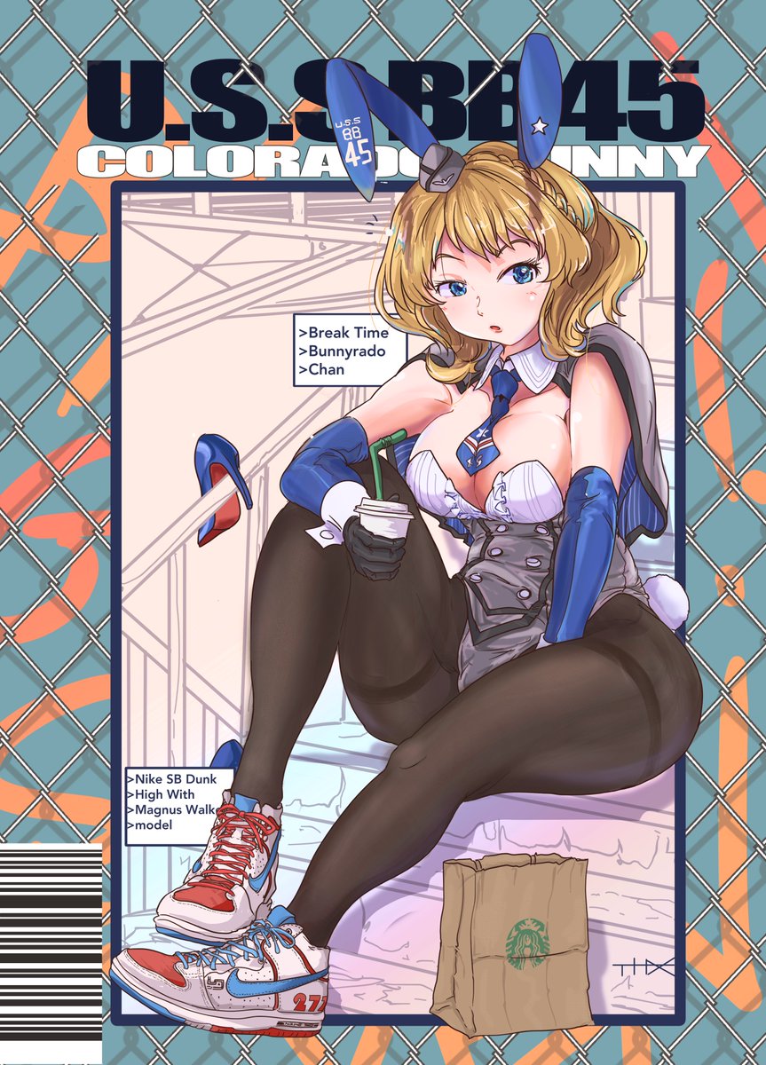 コロラド(艦これ) 「#太ももは太いから太ももっていうんだよ 」|すらくすのイラスト