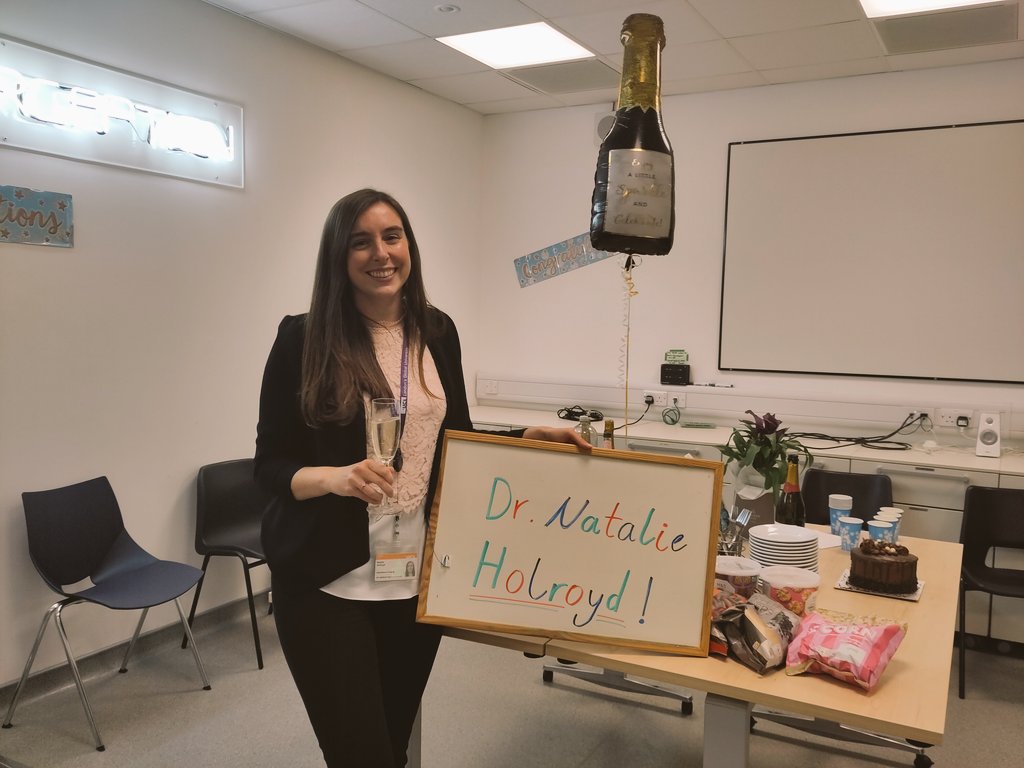 It's hard not to get emotional after such a long and difficult journey (looking at you covid), but I'm pleased to say I can finally call myself Doctor Holroyd 👩🏻‍🎓🍾 I've got so much love and gratitude to all the people who helped me get to this stage ❤️