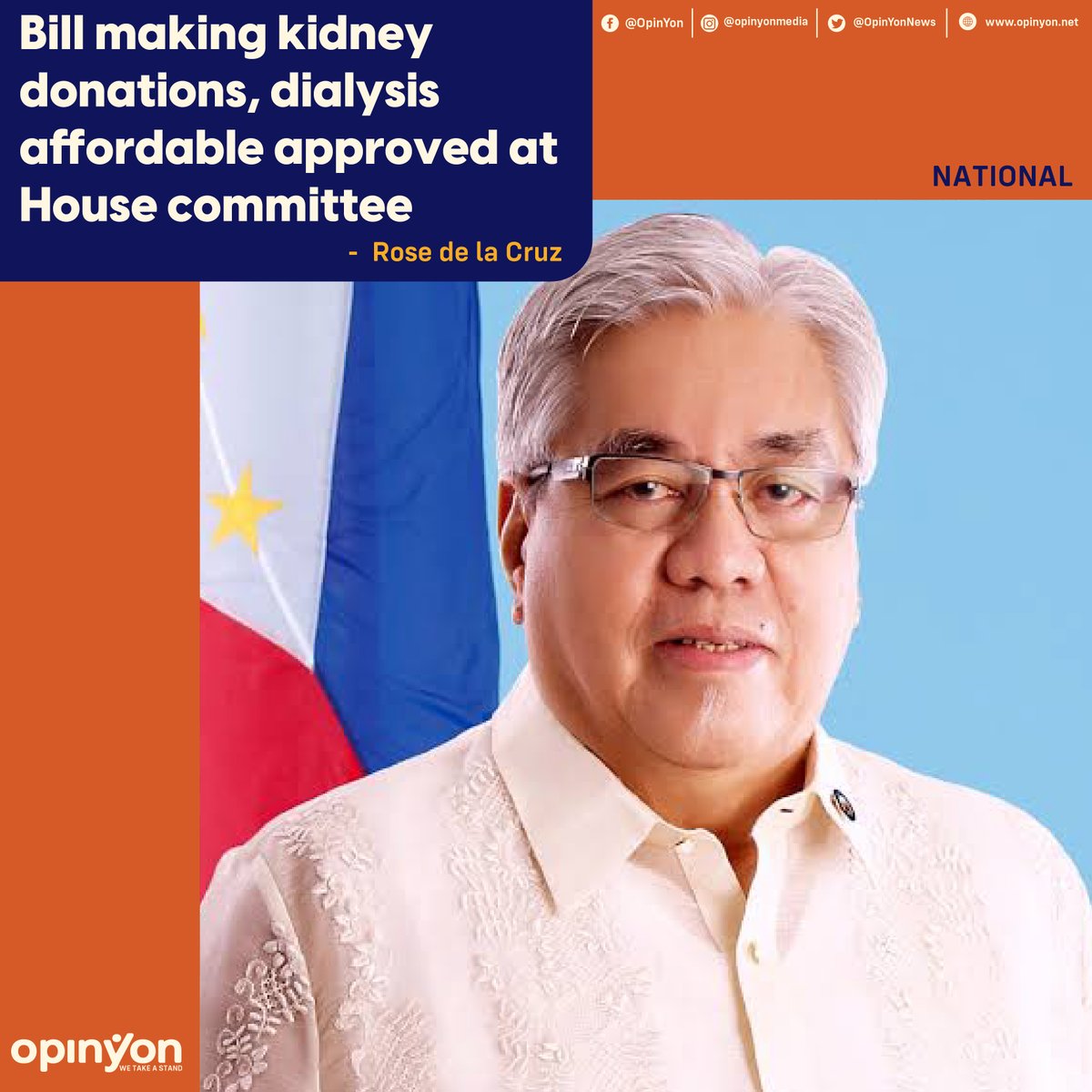 OpinYonNews's tweet photo. Bill making kidney donations, dialysis affordable approved at House committee
By Rose de la Cruz
Read more
https://t.co/02WR1BznDx
#RepOrdanes, #SeniorCitizenPartylist, #kidneytransplantanddialysis https://t.co/cZ2OXQyczv