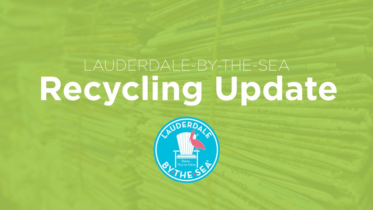 Town of LauderdaleByTheSea on Twitter "Waste Pro had two recycling
