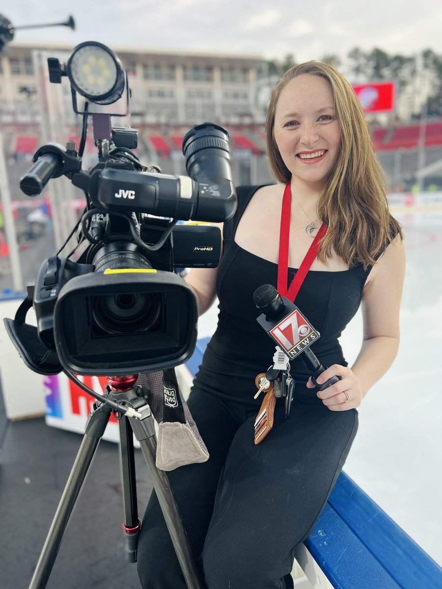 LillianDonahue's tweet photo. I am rink-side inside #CarterFinley stadium where the @Canes and @Capitals Will take to the ice in two days for the @NHL #StadiumSeries game! Tune in tonight on @WNCN to see how hockey is putting Raleigh on a national stage! https://t.co/CiqxEgUL8Y