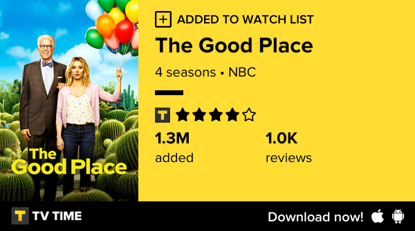 I've just started following The Good Place tvtime.com/r/2ICah #tvtime