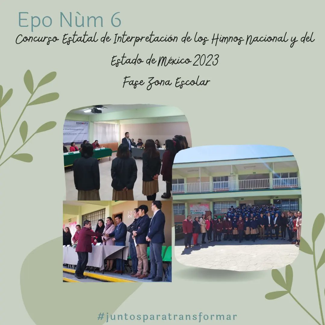 escuela_6's tweet photo. Participación de la @escuela_6 en el
"Concurso Estatal de Interpretación de los Himnos Nacional y del Estado de México 2023" en su Fase Zona Escolar
@israeljero 
@HectorUlisesCG1 
@NoeOrtegaCamac1 
@hectorsilva @SupervisionBG03 https://t.co/BjfRpyOCT3