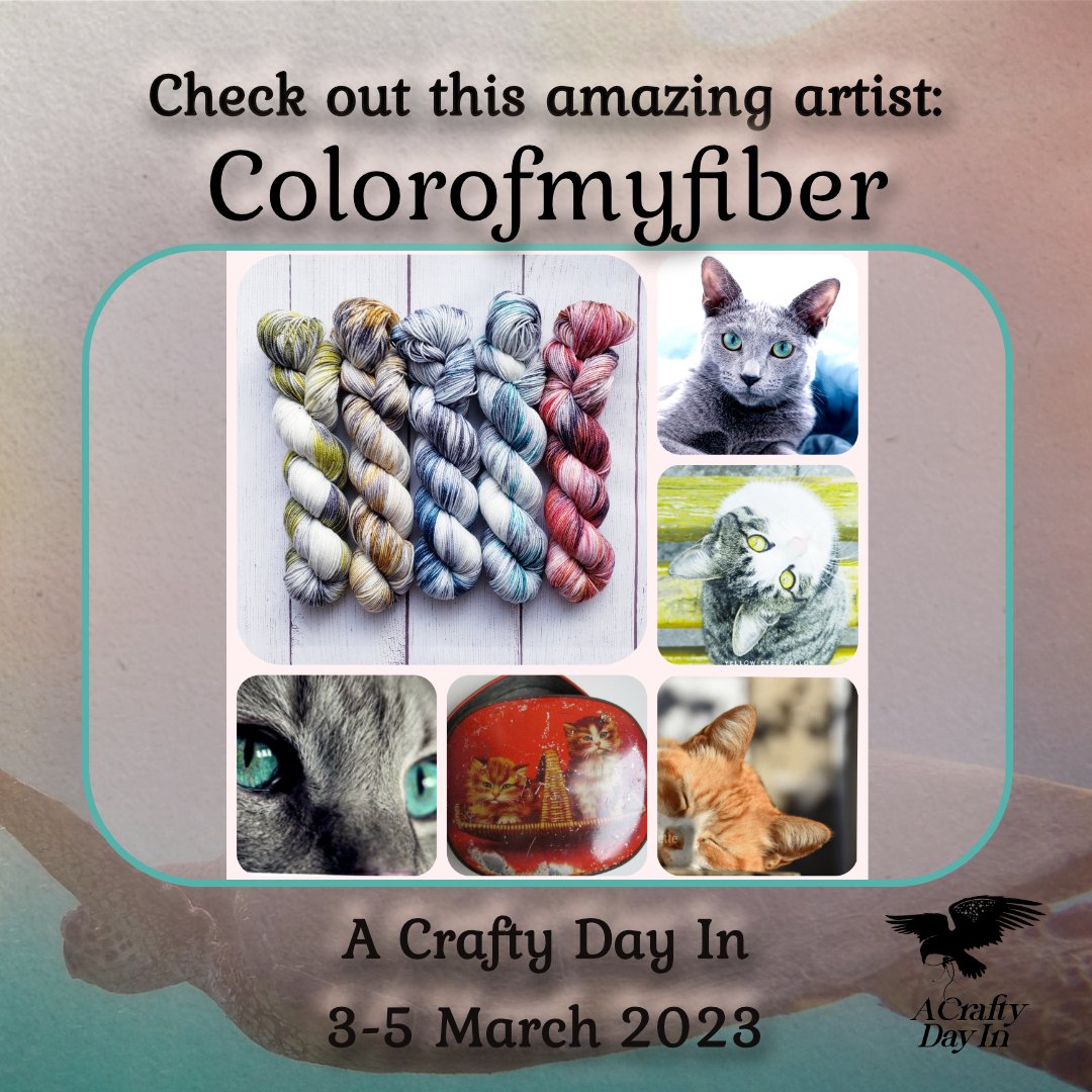We are so thrilled to include Color of My Fiber in our ACDI showcase and you can find a link to their yarns on our event page acraftydayin.com acraftydayin2023 #acraftydayinsurfingthewild 
 #communityovercompetition #virtualmarket #virtualcraftsale #handmade #acraftydayin