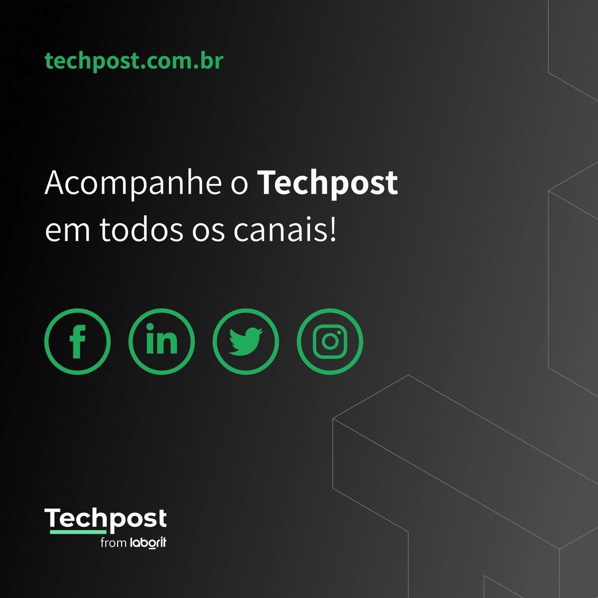 Techpostbr's tweet image. Acompanhe o Techpost em todos os Canais.