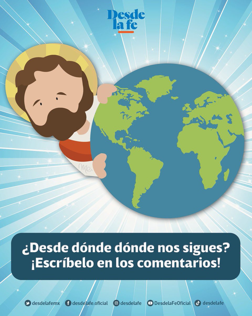 DesdeLaFeMx's tweet photo. ¡Gracias por ser parte de este 26 aniversario de Desde la Fe!

Déjanos un mensaje y coméntanos desde dónde nos sigues. 

¡Te leemos! https://t.co/7zzgePSi9Q