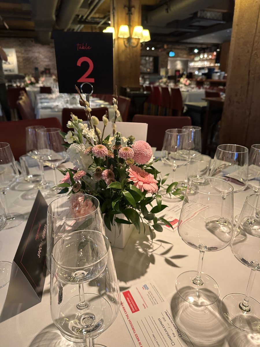 We are here at the @BlueWaterCafe and ready for the #PinkLuncheon guests to arrive at our biggest fundraiser of the year, presented by <a href="/FortisBC/">FortisBC</a>! Now let's raise some funds for #PinkShirtDay!