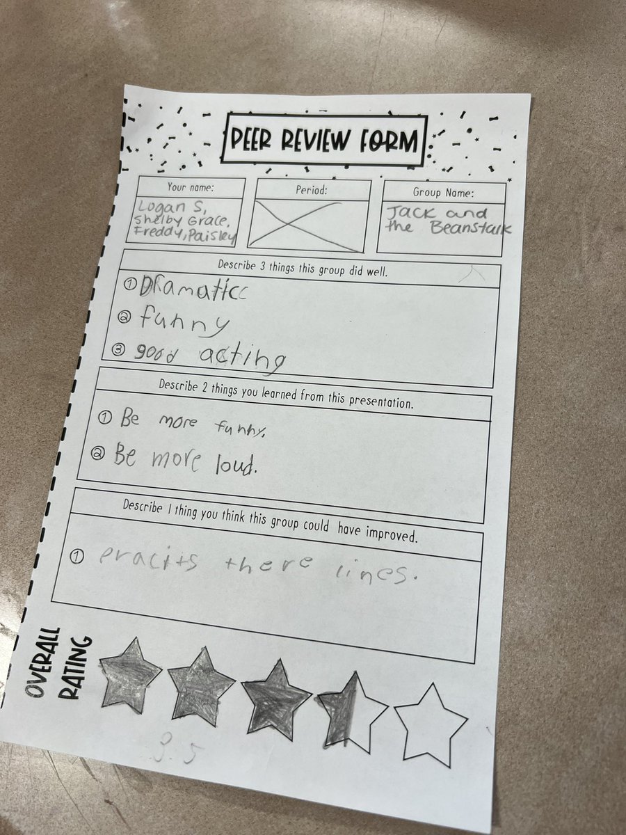 This cast took Reader’s Theater to a whole new level! To accompany our folktales unit, students performed different plays and determined if they were in a fable, myth, legend, or fairytale. They even made their own costumes and props. Then, they gave each other a review! ⭐️