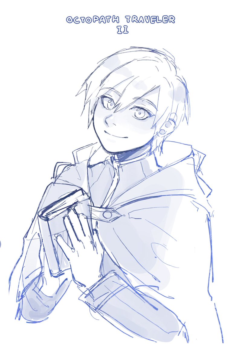 Ochette &amp; Temenos Sketches #OctopathTraveler2 #オクトラ2