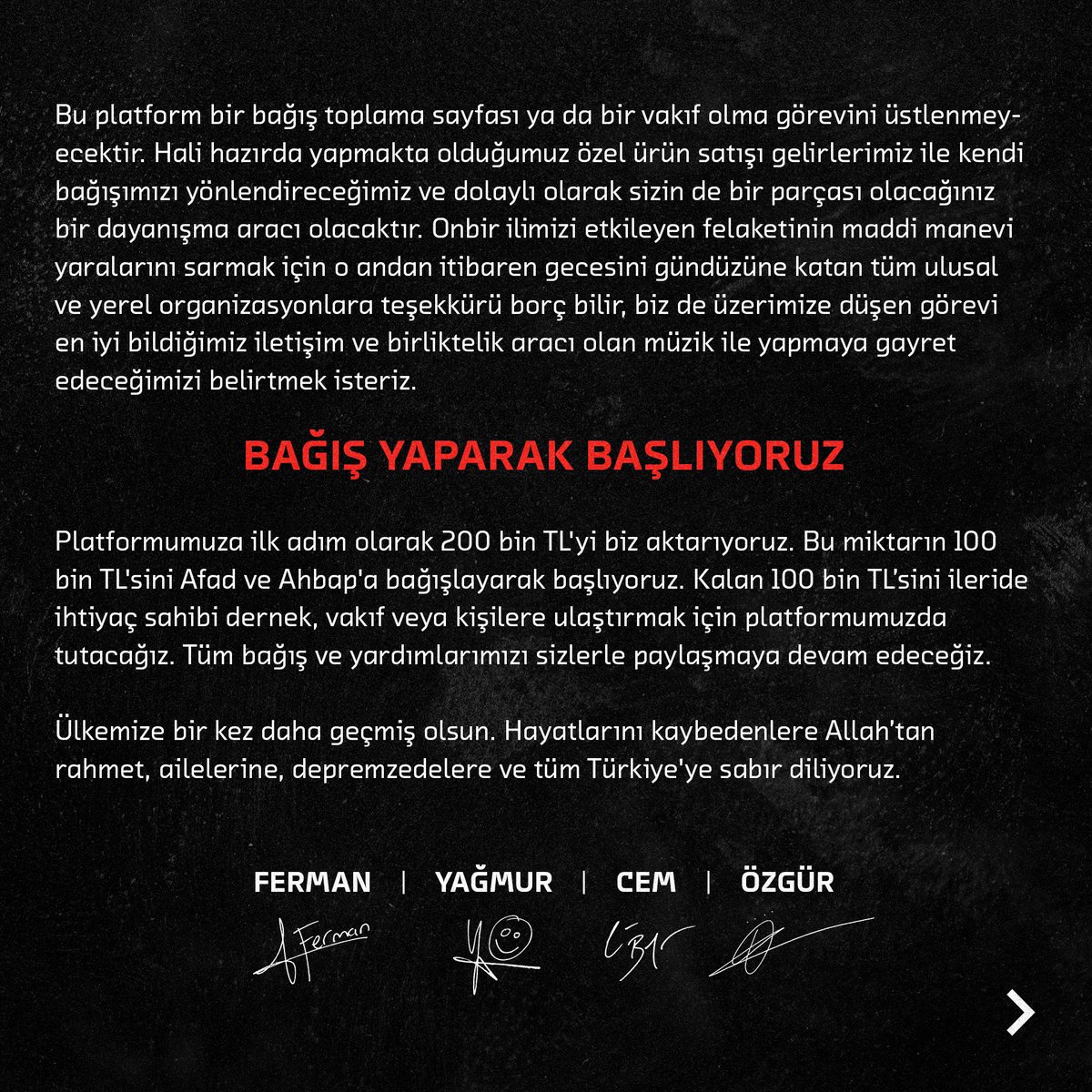 maNgaMusic's tweet photo. "KAL YANIMDA"
Dayanışma ve Yardım Platformu 

Başlıyor!

https://t.co/7WjK4mbH3p https://t.co/Sige5o7Peh