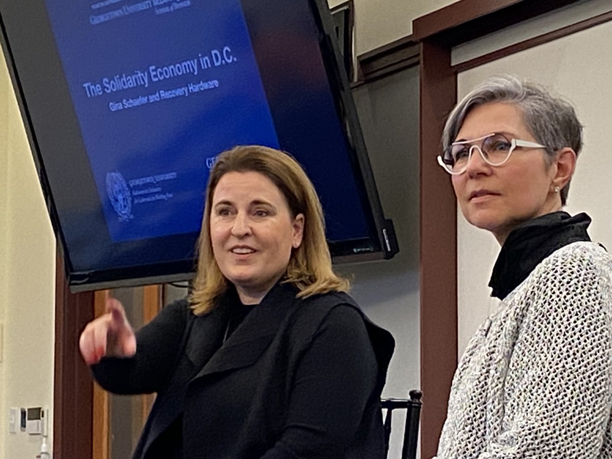 Last week we were joined by 
<a href="/Hardware_Gina/">Gina Schaefer</a>, CEO of the DC-Area employee owned <a href="/Cool_Hardware/">Cool Hardware</a> and author of "Recovery Hardware" as she discussed "How to create a culture of second chances" with the KI's  <a href="/DrDawnCarpenter/">Dawn Carpenter</a>

ginaschaefer.com/book