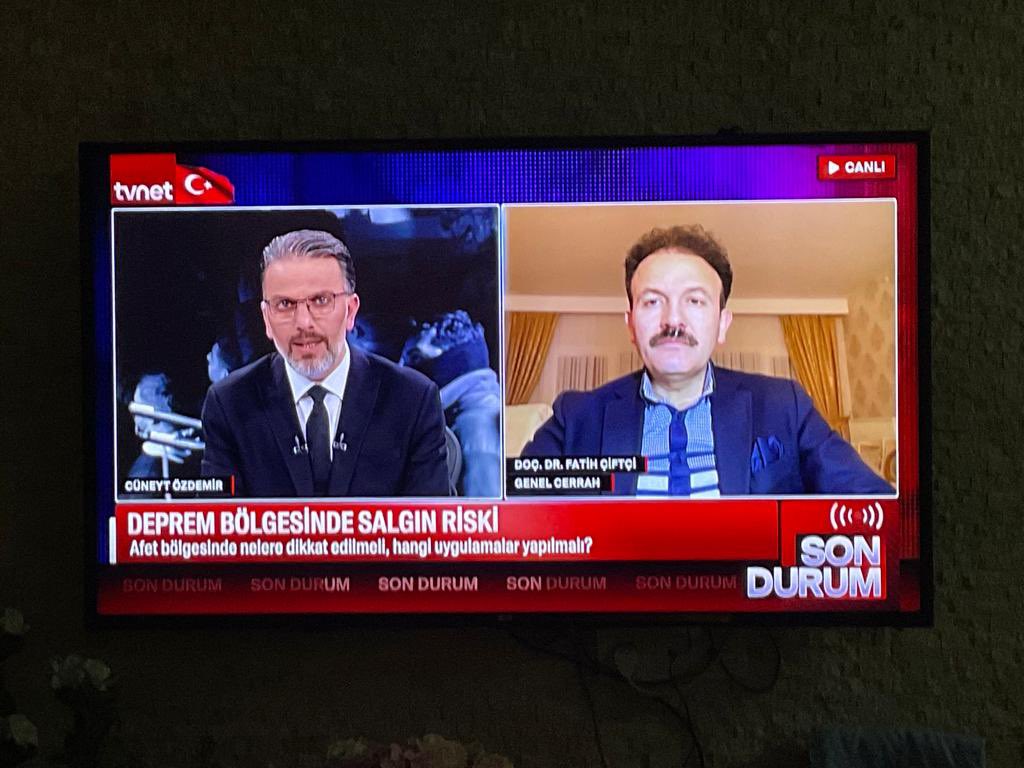 fatihciftcitr's tweet photo. Bu akşam tvnet’te ana haber
yayınına konuk olduk📺

Canlı yayında; deprem ve enfeksiyon hastalıklarını mercek altına aldık🔍

Deprem kapsamında topluma fayda sağlayabileceğimiz çalışmalar yapmaya devam ediyoruz…
…

#anahaber #tvnet #deprem #salgın #genelcerrah #doçdrfatihçiftçi https://t.co/ZK2gPrur5M