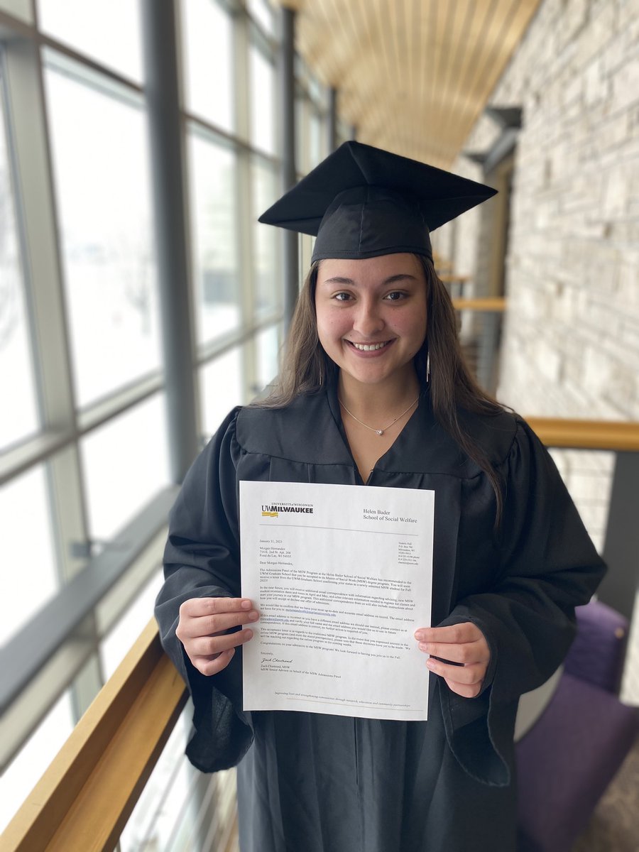 Nothing is more exciting than seeing our girls succeed!! Congratulations to <a href="/morgan6325_/">morgan hernandez</a>  on her acceptance into the <a href="/UWM/">UW-Milwaukee</a> School of Social Work Graduate Program!! We are so proud of you Morgan!!!!