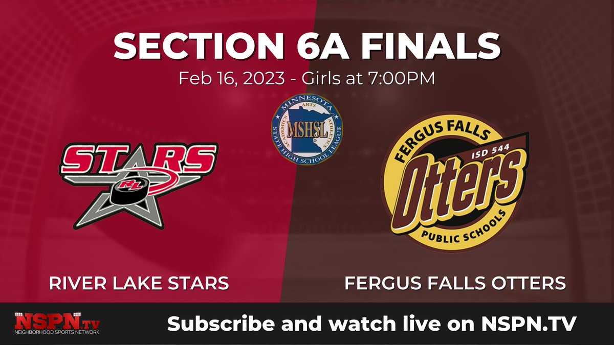 🏒River Lakes vs Fergus Falls Girls Varsity🏒
🗓️Thursday, Feb 16
⏰7:00PM
📺Subscribe and watch on NSPN.TV/MSHSL