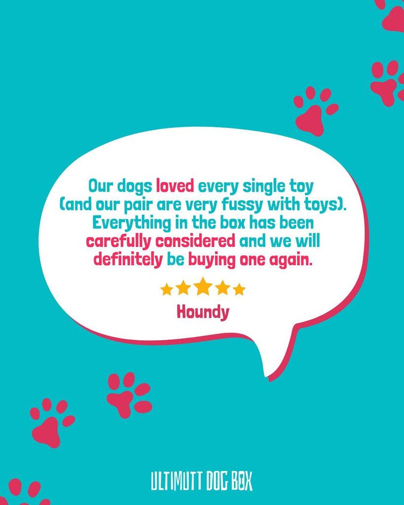 ⭐️ FULL REVIEW BELOW ⭐️

"We love subscription boxes, but with the rising cost of living, it’s can become a costly commitment. With the Ultimutt Dog Box, if you can’t afford to subscribe to a monthly box, you can subscribe to a bi-monthly box or even a one off. All of the go…