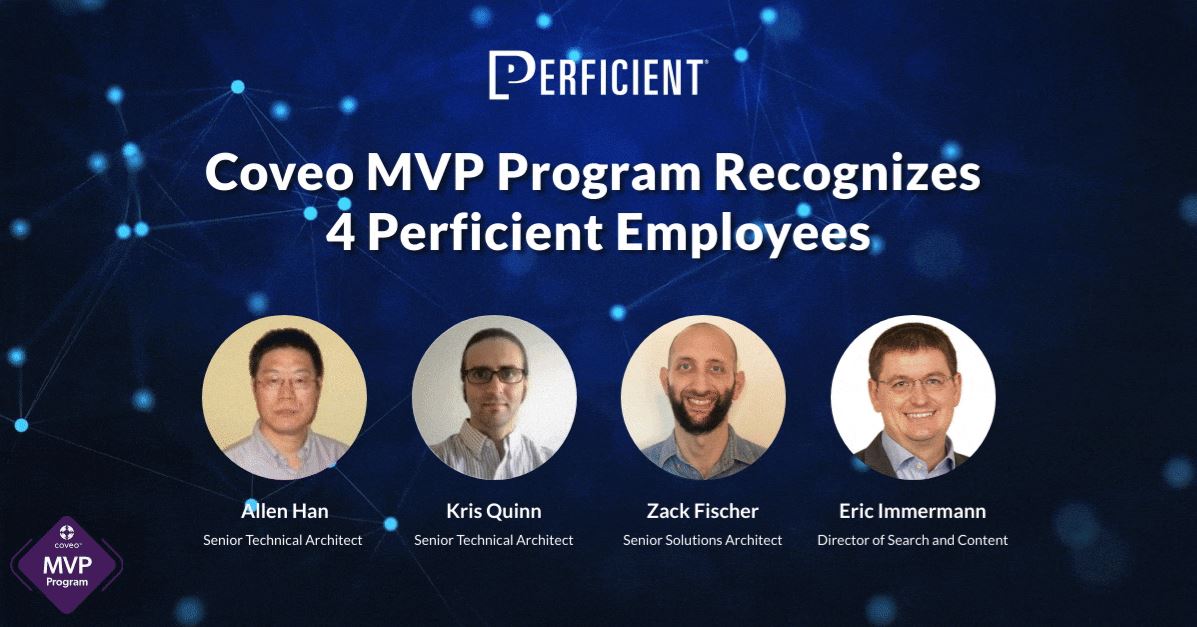 We're proud to announce that 4 of our team members have been recognized as @coveo MVPs. The Coveo MVP program recognizes professionals who have made significant contributions to the Coveo community. Learn more about how our Coveo MVPs:

blogs.perficient.com/2023/01/11/cov…