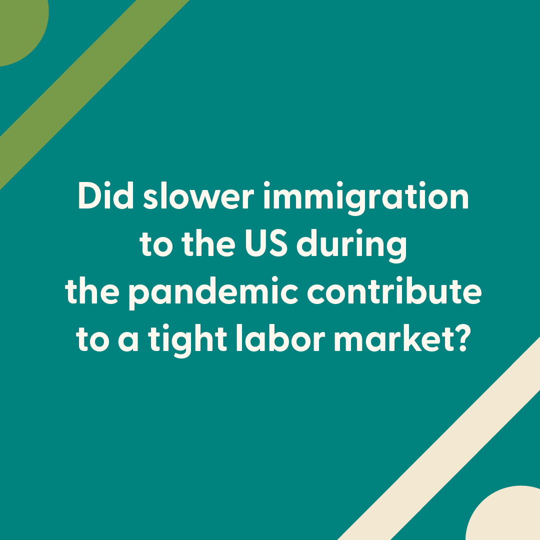 sffed's tweet photo. Did slower #immigration to the U.S. during the #pandemic contribute to a tight labor market? Copy and paste the chart code 11608400996700002a200000000000 into the #SFFedDataExplorer and dig into the data! https://t.co/M6FKI8GAdw | #SFFedResearch #EconTwitter #Data #Labor #Jobs https://t.co/rdqVa233uR