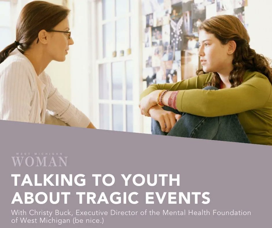 We sat down with Christy Buck, Executive Director of <a href="/benicemi/">be nice.</a>, to learn more about what parents need to know in the wake of tragic events like the mass shooting at Michigan State University: bit.ly/3Sk9g1X 

#MentalHealthMatters #benice #MentalHealthAwareness