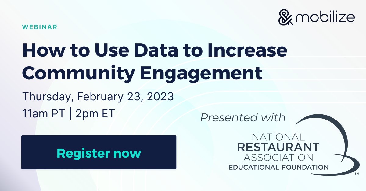 Mobilize_io's tweet photo. We're only a week away from our webinar with the National Restaurant Association Educational Foundation (@NRAEF)! Have you registered yet? If not, register here: https://t.co/Cn4XD8W4tl. https://t.co/v1Mh3VKLqP