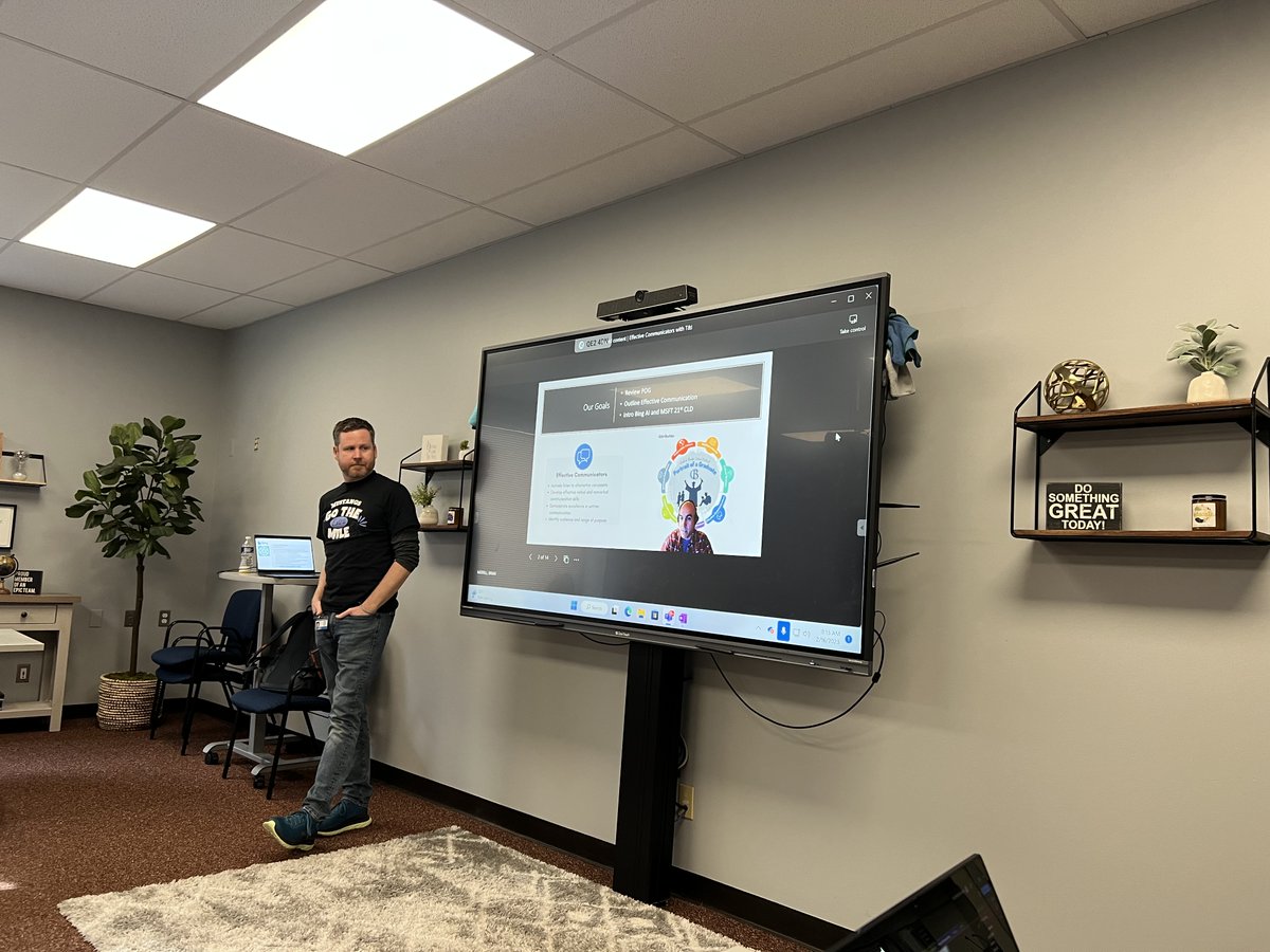๐น๐๐๐๐ ๐น๐๐๐๐ (@cbjjaffe) on Twitter photo Awesome presentation by <a href="/brianfmerrill/">Brian Merrill</a> & <a href="/JesseShaw_edu/">Jesse Shaw</a> on Effective Communication today! Despite Brian being virtual on Teams, they nailed it & seamlessly integrated it into our Portrait of a Graduate series. #cbinnovate #PortraitOfAGraduate Awesome presentation by <a href="/brianfmerrill/">Brian Merrill</a> & <a href="/JesseShaw_edu/">Jesse Shaw</a> on Effective Communication today! Despite Brian being virtual on Teams, they nailed it & seamlessly integrated it into our Portrait of a Graduate series. #cbinnovate #PortraitOfAGraduate