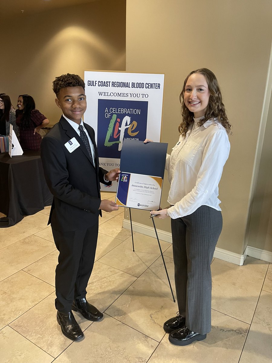 Thank you <a href="/commitforlife/">Gulf Coast Blood</a> for an amazing Celebration of Life today! <a href="/HumbleISD_CTE/">Humble ISD CTE</a> <a href="/HumbleISD_AHS/">The Atascocita HS</a>