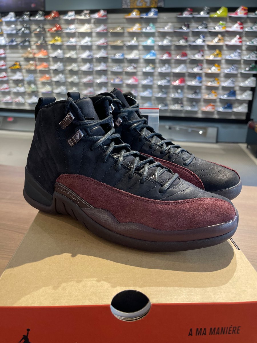 OOSMD518's tweet photo. A Ma Maniére Air Jordan 12 Sizes 9, 9.5, 10, 11 &amp; 13 $450 each @SellKicksSunday https://t.co/9O9Ck9WY1d