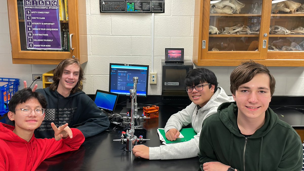 All ABio students have extracted DNA, run PCR to amplify a specific region of chromosome 1 AND gel electrophoresis! Will any students match the DNA sample found at the crime scene?? #yourcommunityschools #WNScience