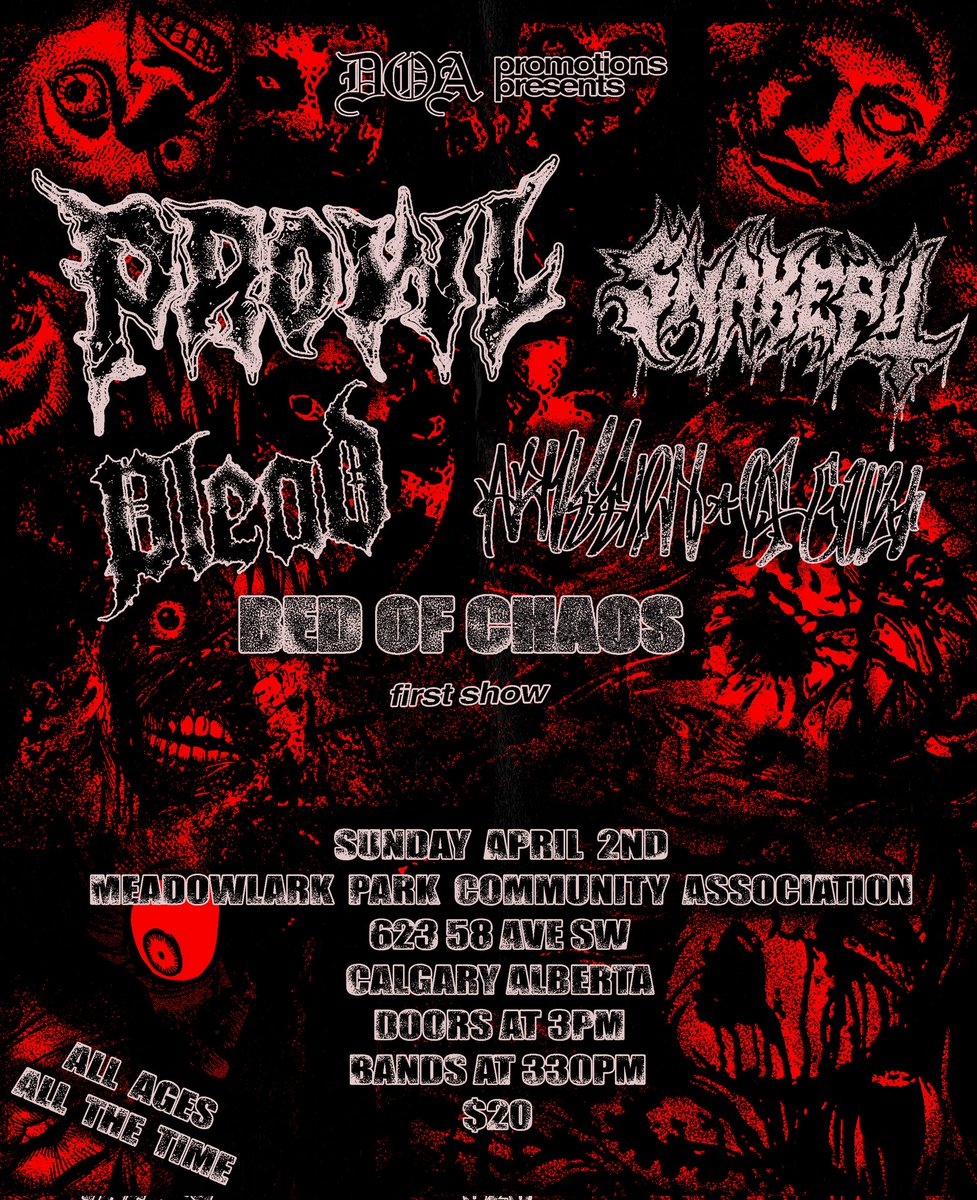 Shamrock shakes are back, and so are we. April 2nd with <a href="/Prowlmtl/">Prowl</a> Snakepit, AOG, and Bed Of Chaos.